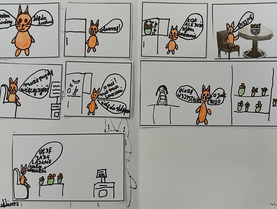 Warsztaty tworzenia komiksu w klasie IV 