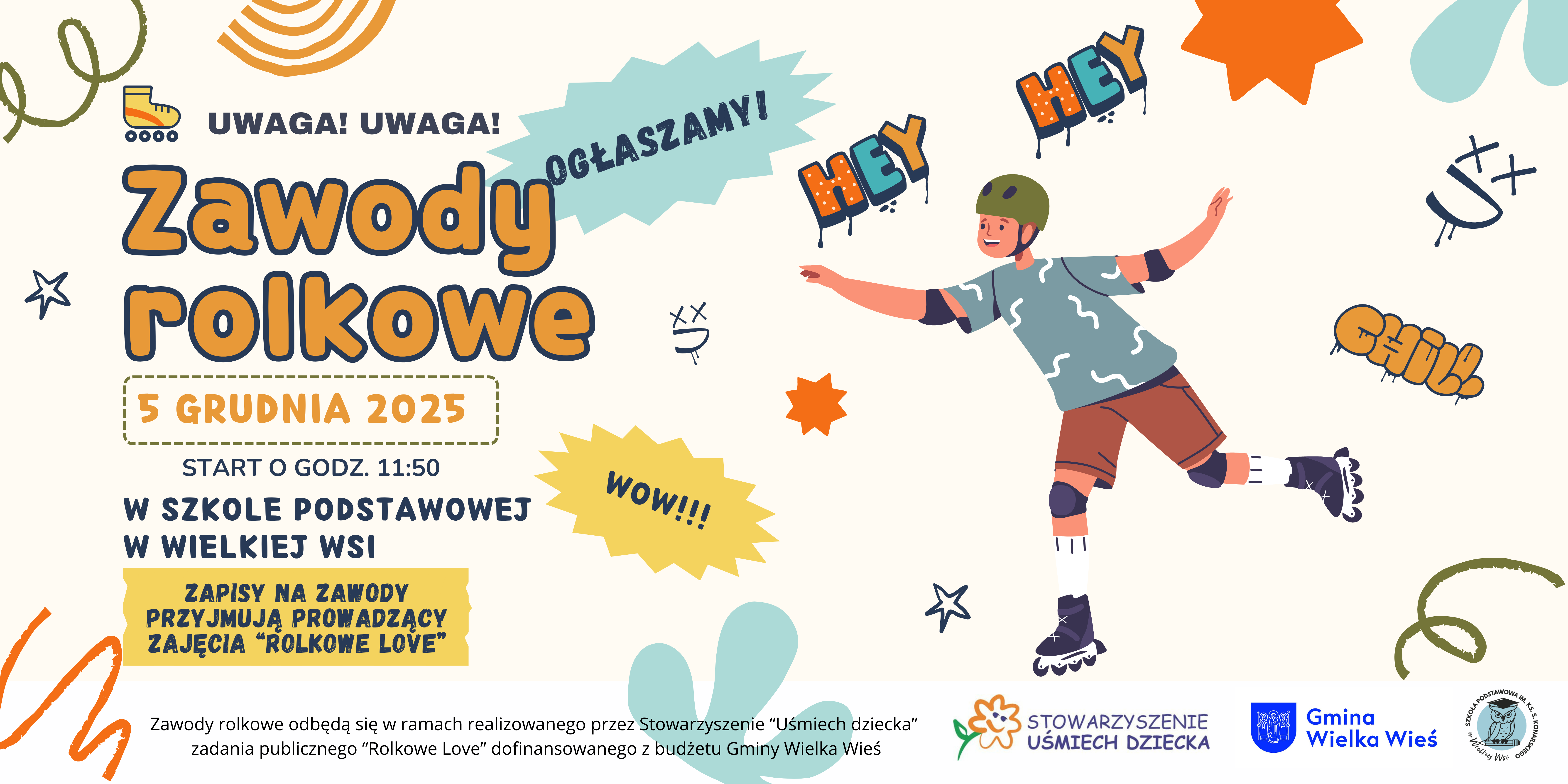 Zawody rolkowe - zakończenie projektu Rolkowe Love